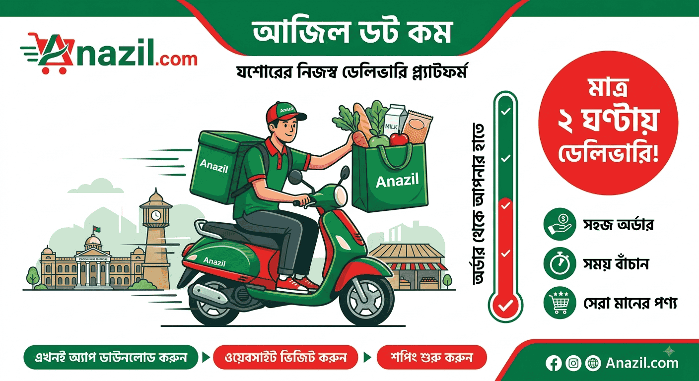 যশোরবাসীর সময় ও শ্রম বাঁচাতে পাশে আছে 'আনাজিল ডট কম